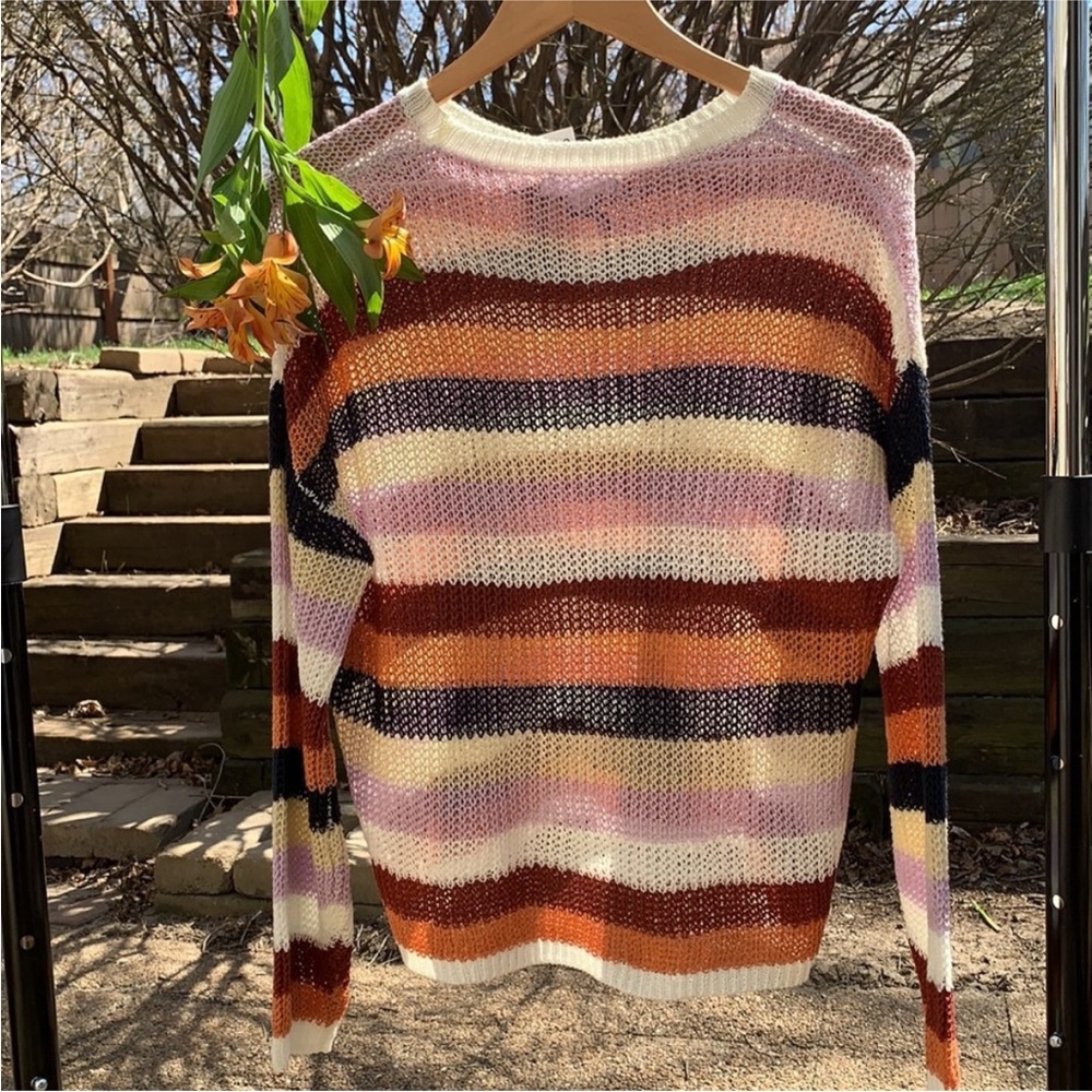 CROCHET SWEATER MULTI COLOR